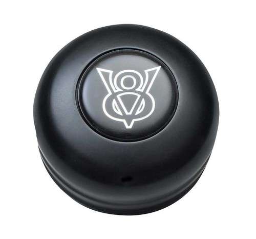 GT3 Standard V-8 Emblem Color Horn Button Black, by GT PERFORMANCE, Man. Part # 21-1023