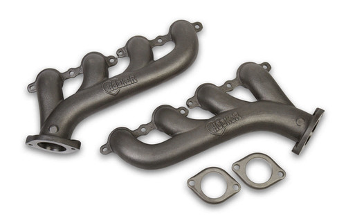 GM LS Cast Iron Exhaust Manifolds Raw Finish, by HOOKER, Man. Part # 8501HKR