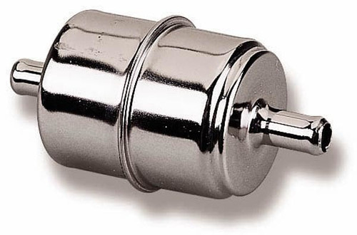 3/8in Chrome Fuel Filter , by HOLLEY, Man. Part # 162-523