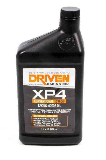 XP4 15w50 Petroleum Oil 1 Qt Bottle, by DRIVEN RACING OIL, Man. Part # 00506