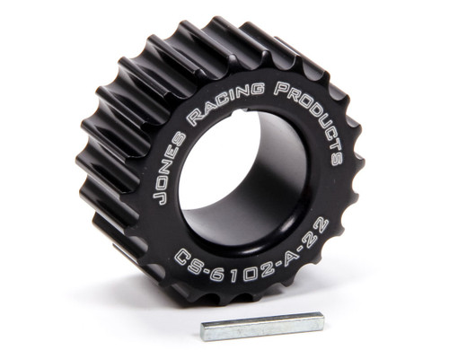 HTD Crankshaft Pulley 22 Tooth 1-1/8 ID 1/8in Key, by JONES RACING PRODUCTS, Man. Part # CS-6102-A-22