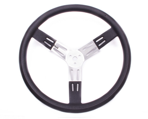 17in. Steering Wheel Black Alum. Smooth Grip, by LONGACRE, Man. Part # 52-56811