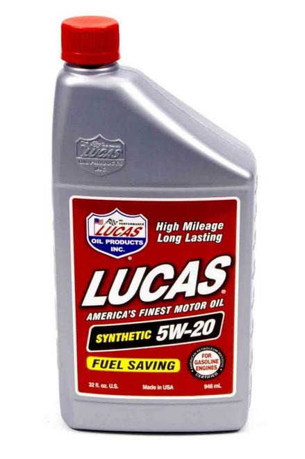 Synthetic 5w20 Oil 1 Qt, by LUCAS OIL, Man. Part # LUC10082