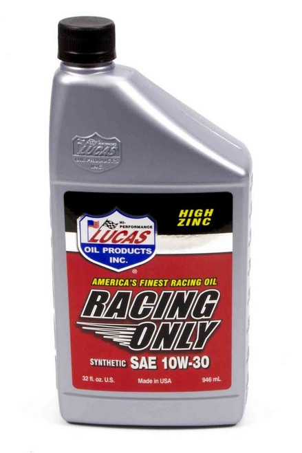 Synthetic Racing Oil 10w30 1 Qt, by LUCAS OIL, Man. Part # LUC10610