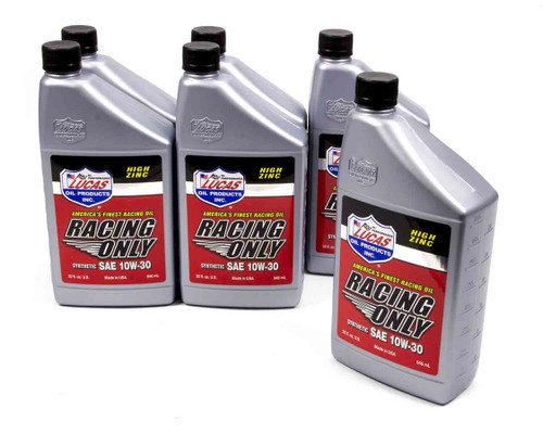 Synthetic Racing Oil 10w30 6x1 Qt, by LUCAS OIL, Man. Part # 10610