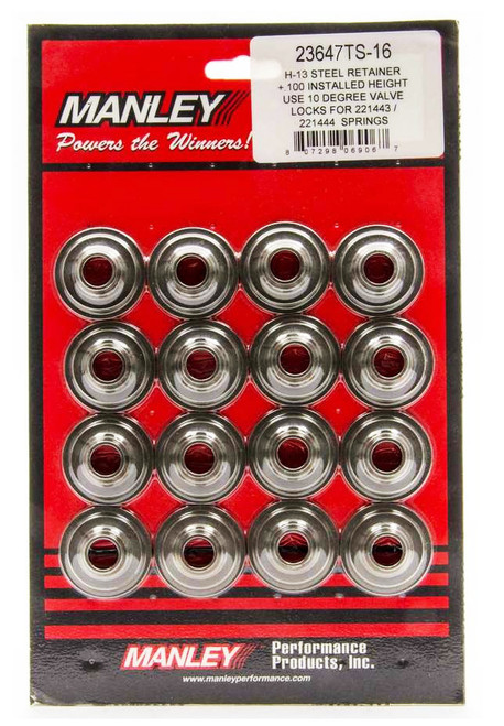 1.570 H-13 10-Deg Valve Spring Retainers +.100, by MANLEY, Man. Part # 23647TS-16