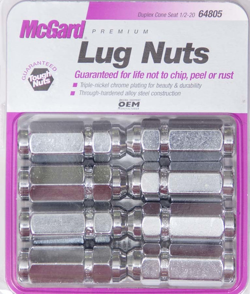 LUG NUT 1/2 DUPLEX CONICAL SEAT (8), by MCGARD, Man. Part # 64805