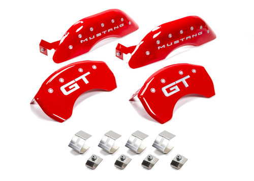 15-   Mustang Caliper Covers Red, by MGP CALIPER COVER, Man. Part # 10200S2MGRD