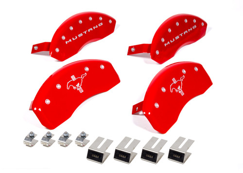 15-   Mustang Caliper Covers Red, by MGP CALIPER COVER, Man. Part # 10202SMB2RD