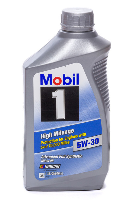 5w30 High Mileage Oil 1 Qt, by MOBIL 1, Man. Part # MOB103767-1