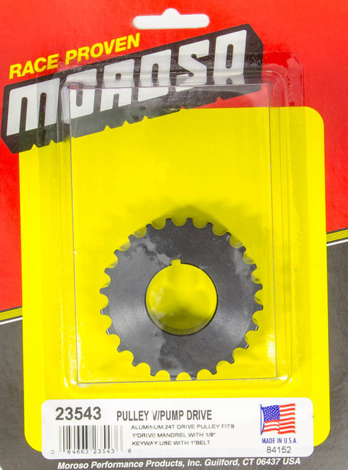 Dry Sump Drive Pulley 24T- Radius Tooth, by MOROSO, Man. Part # 23543