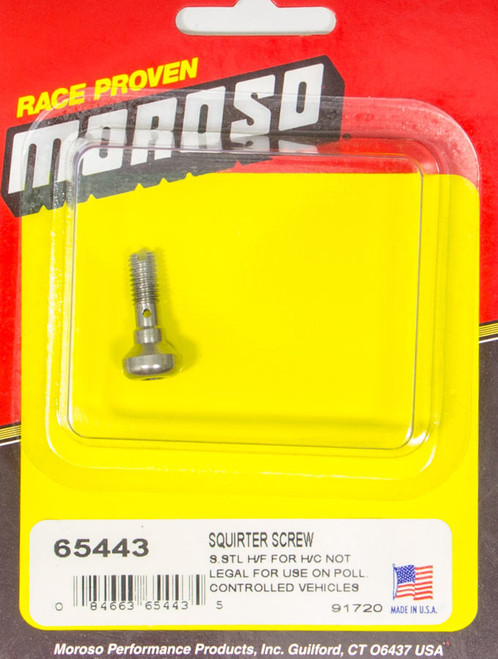 Squirter Screw-High Flow Alcohol, by MOROSO, Man. Part # 65443