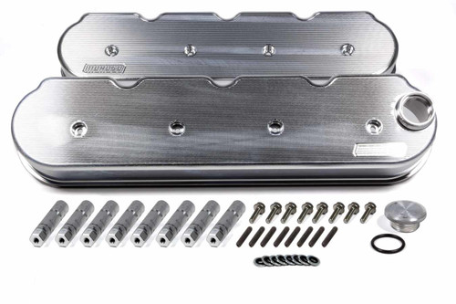 GM LS Billet Alm. Valve Covers 2.5in Tall, by MOROSO, Man. Part # 68471