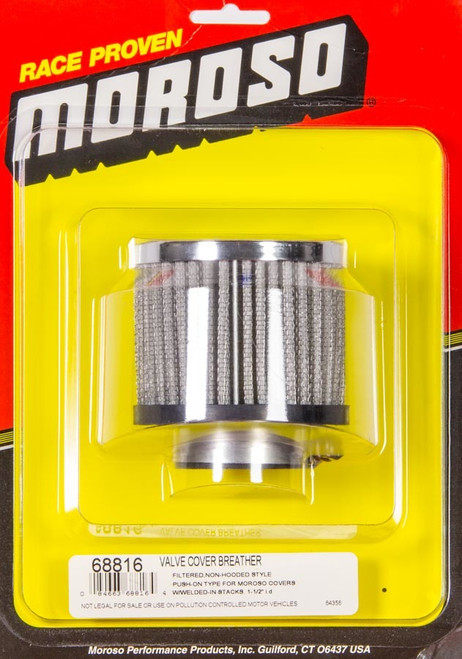 Chrome V. Cvr Breathers , by MOROSO, Man. Part # 68816