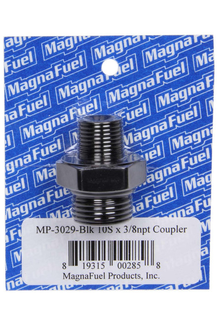 Union Couple Fitting - #10 x 3/8npt - Black, by MAGNAFUEL/MAGNAFLOW FUEL SYSTEMS, Man. Part # MP-3029-BLK