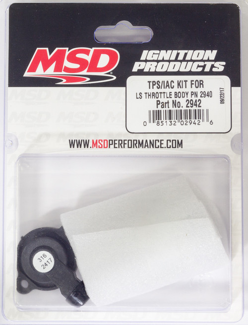TPS/IAC Kit for LS Throttle Body PN 2940, by MSD IGNITION, Man. Part # 2942