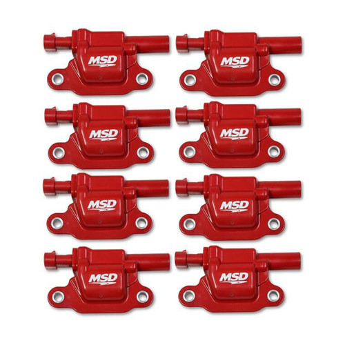 Coil Red Square GM V8 2014-Up 8pk, by MSD IGNITION, Man. Part # 82668
