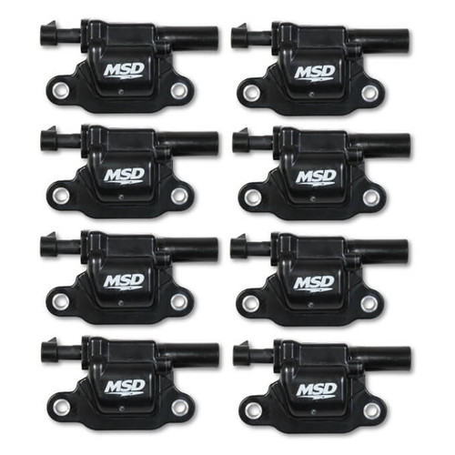 Coil Black Square GM V8 2014-Up 8pk, by MSD IGNITION, Man. Part # 826683