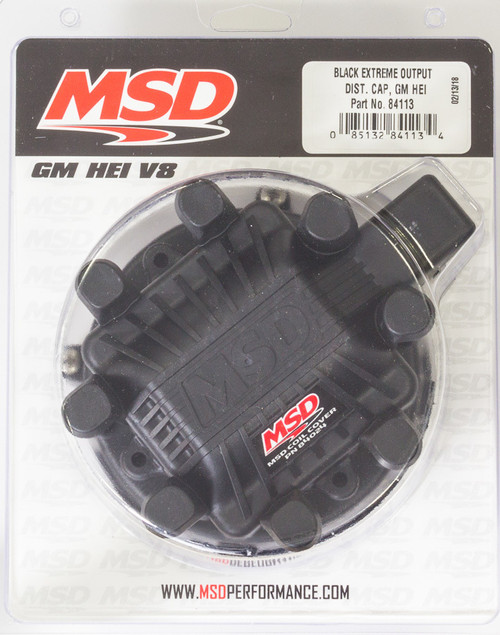 GM HEI Distributor Cap Black, by MSD IGNITION, Man. Part # 84113