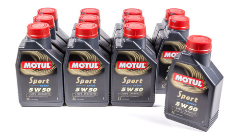 Sport 5w50 Case 12X1 Liter, by MOTUL USA, Man. Part # 103048