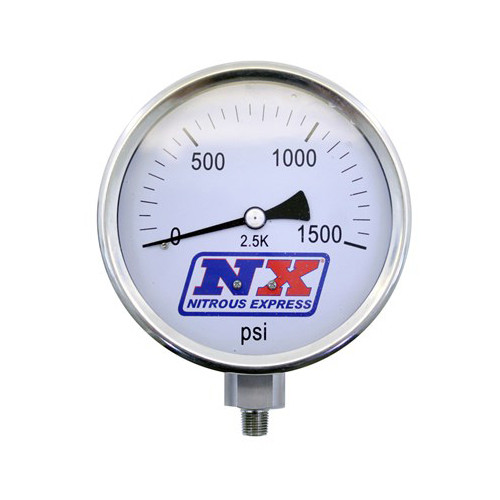 Nitrous Pressure Gauge 4in Dia High Accuracy, by NITROUS EXPRESS, Man. Part # 15540
