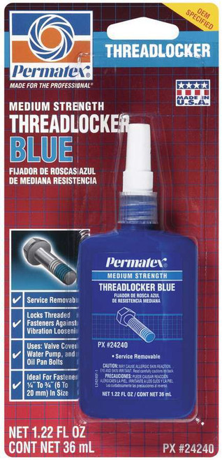 Blue Threadlocker 36ml Bottle, by PERMATEX, Man. Part # 24240