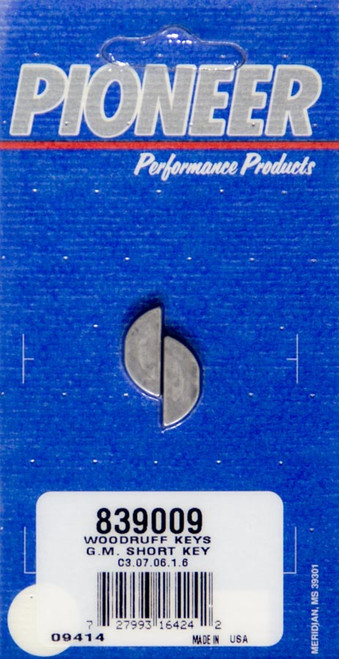 Woodruff Key Kit , by PIONEER, Man. Part # 839009