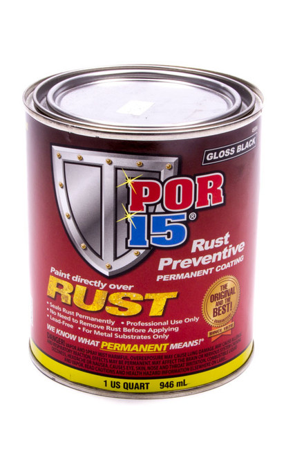 POR-15 Paint Quart Gloss Black, by POR-15, Man. Part # 45004