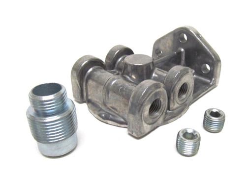 Oil Filter Mount  1in-12 Ports: 1/4in NPT  L/R, by PERMA-COOL, Man. Part # 4795