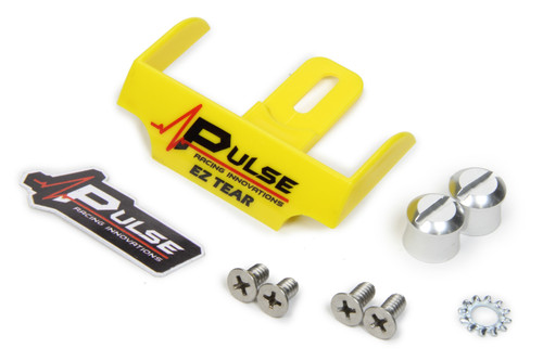 EZ Tear Yellow w/ Silver Tear Off Post, by PULSE RACING INNOVATIONS, Man. Part # EZTS102YLP