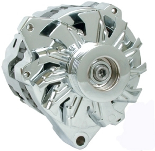 105 Amp Delco Small Alternator Chrome, by POWERMASTER, Man. Part # 17861