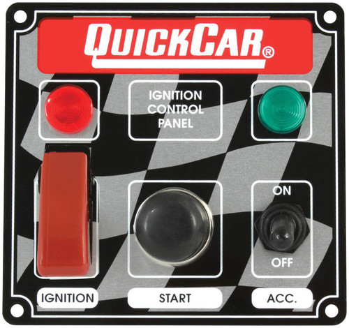 Ign. Panel 2 Switch w/Lights, by QUICKCAR RACING PRODUCTS, Man. Part # 50-023