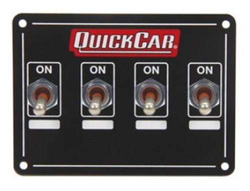 Accessory Panel 4 Switch Weatherproof, by QUICKCAR RACING PRODUCTS, Man. Part # 50-719