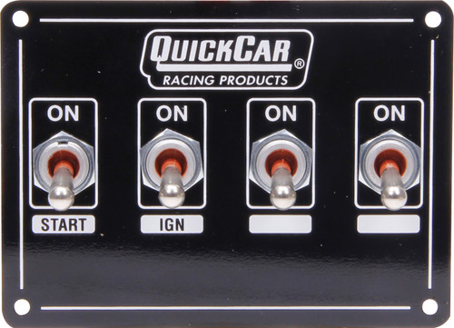 Ignition Panel Extreme 4 Switch w/ Pigtail, by QUICKCAR RACING PRODUCTS, Man. Part # 50-740