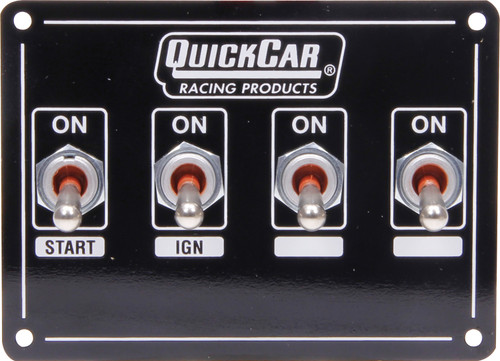 Ignition Panel Extreme 4 Switch Dual Ignition, by QUICKCAR RACING PRODUCTS, Man. Part # 50-7411