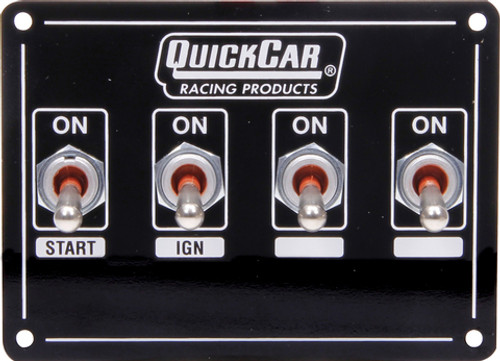 Ignition Panel Extreme 4 Switch Single Ignition, by QUICKCAR RACING PRODUCTS, Man. Part # 50-7431