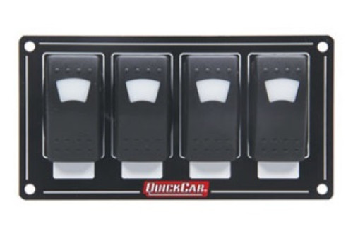 Accessory Panel 4 Switch Rocker Lighted, by QUICKCAR RACING PRODUCTS, Man. Part # 52-717