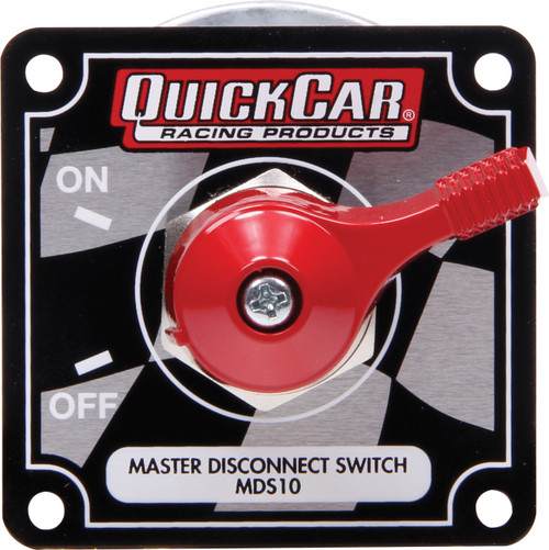 Master Disconnect High Amp 4 Post Flag Plate, by QUICKCAR RACING PRODUCTS, Man. Part # 55-008