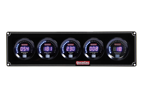 Digital 4-1 Gauge Panel OP/WT/OT/FP w/Tach, by QUICKCAR RACING PRODUCTS, Man. Part # 67-4051