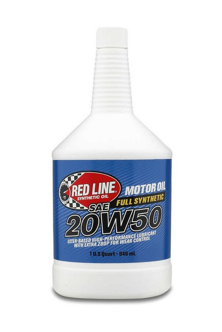 20W50 Motor Oil 1 Qt. , by REDLINE OIL, Man. Part # RED12504