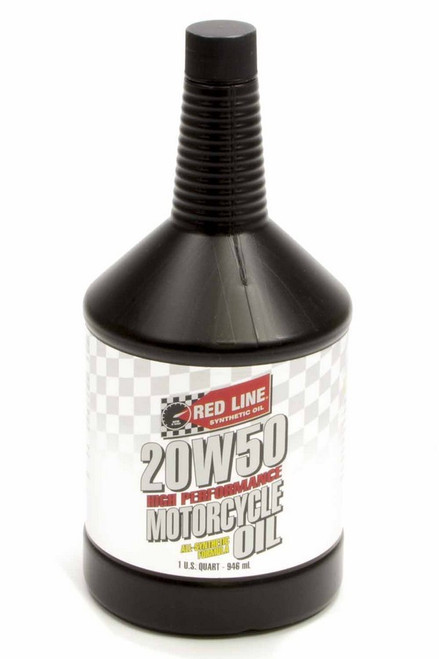 20w50 Motorcycle Oil 1 quart, by REDLINE OIL, Man. Part # RED42504