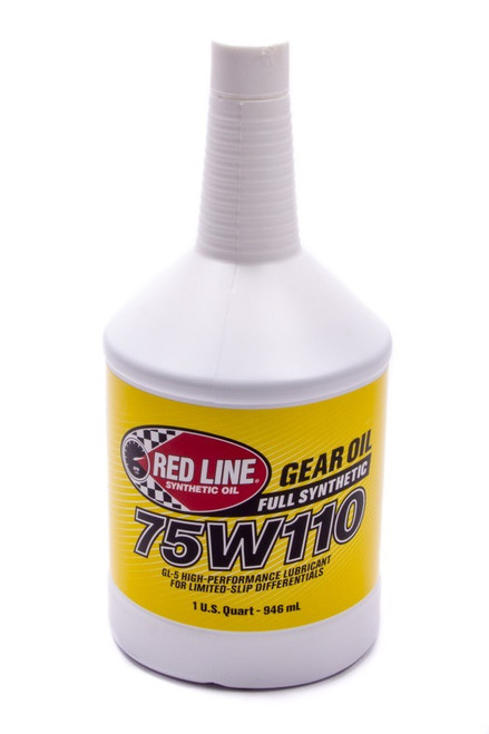 Gear Oil 75w110 Case 12x1 Quart GL-5, by REDLINE OIL, Man. Part # 57804 Case/12