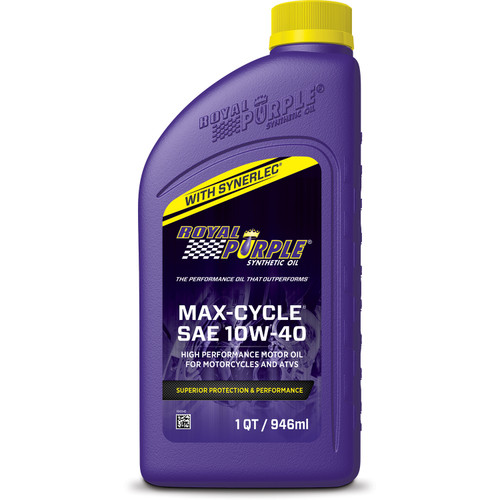10w40 Max Cycle Oil 1 Qt , by ROYAL PURPLE, Man. Part # ROY01315
