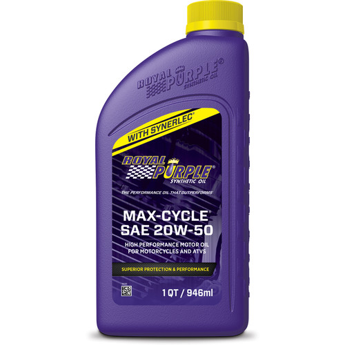 20w50 Max Cycle Oil 1 Qt , by ROYAL PURPLE, Man. Part # ROY01316