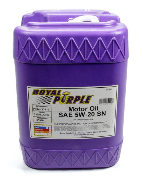 Multi-Grade Motor Oil 5w20 5 Gallon Pail, by ROYAL PURPLE, Man. Part # 05520