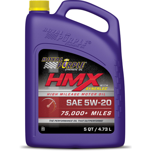 HMX SAE Oil 5w20 5 Quart Bottle, by ROYAL PURPLE, Man. Part # ROY17518