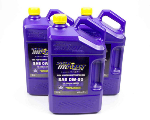 0w20 Multi-Grade SAE Oil 3x5qt Bottles, by ROYAL PURPLE, Man. Part # 53020