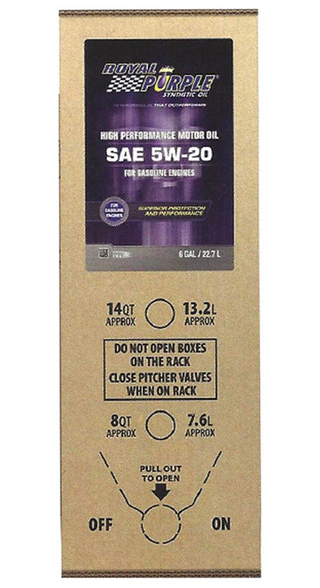 Multi-Grade Motor Oil 5w20 SAE 6 Gallon Box, by ROYAL PURPLE, Man. Part # 60520