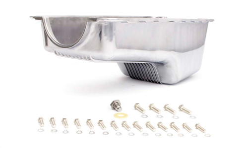 64-73 SBF Alum Stock Oil Pan Polished, by RACING POWER CO-PACKAGED, Man. Part # R8446