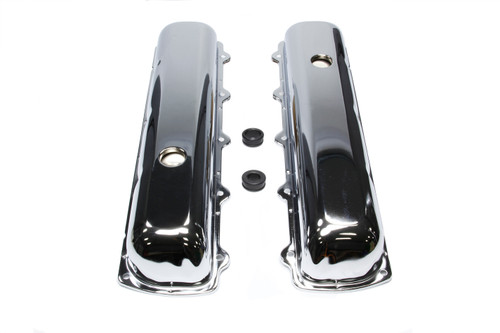 Chrome Steel Oldsmobile Short Valve Cover Pair, by RACING POWER CO-PACKAGED, Man. Part # R9391